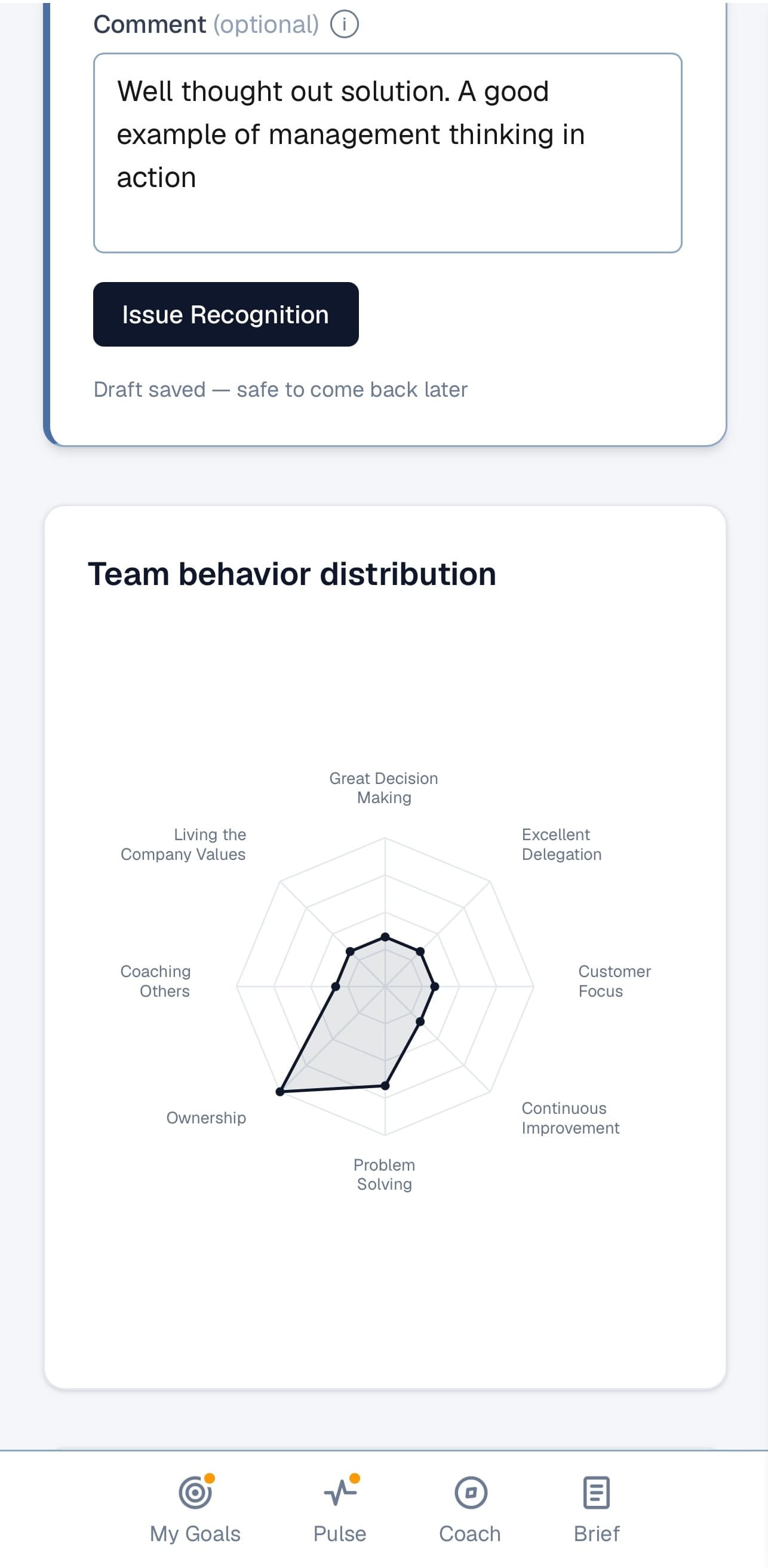 Motive-Recognize — A recognition system that helps your team members grow into well-rounded performers, giving a solid history to draw on come review time